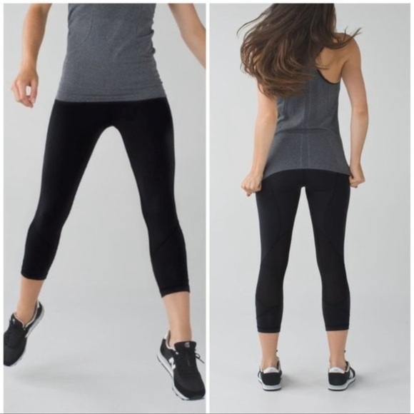 Lululemon Pace Rival Crop Capri Leggings Size 4 Activewear - Picture 1 of 11